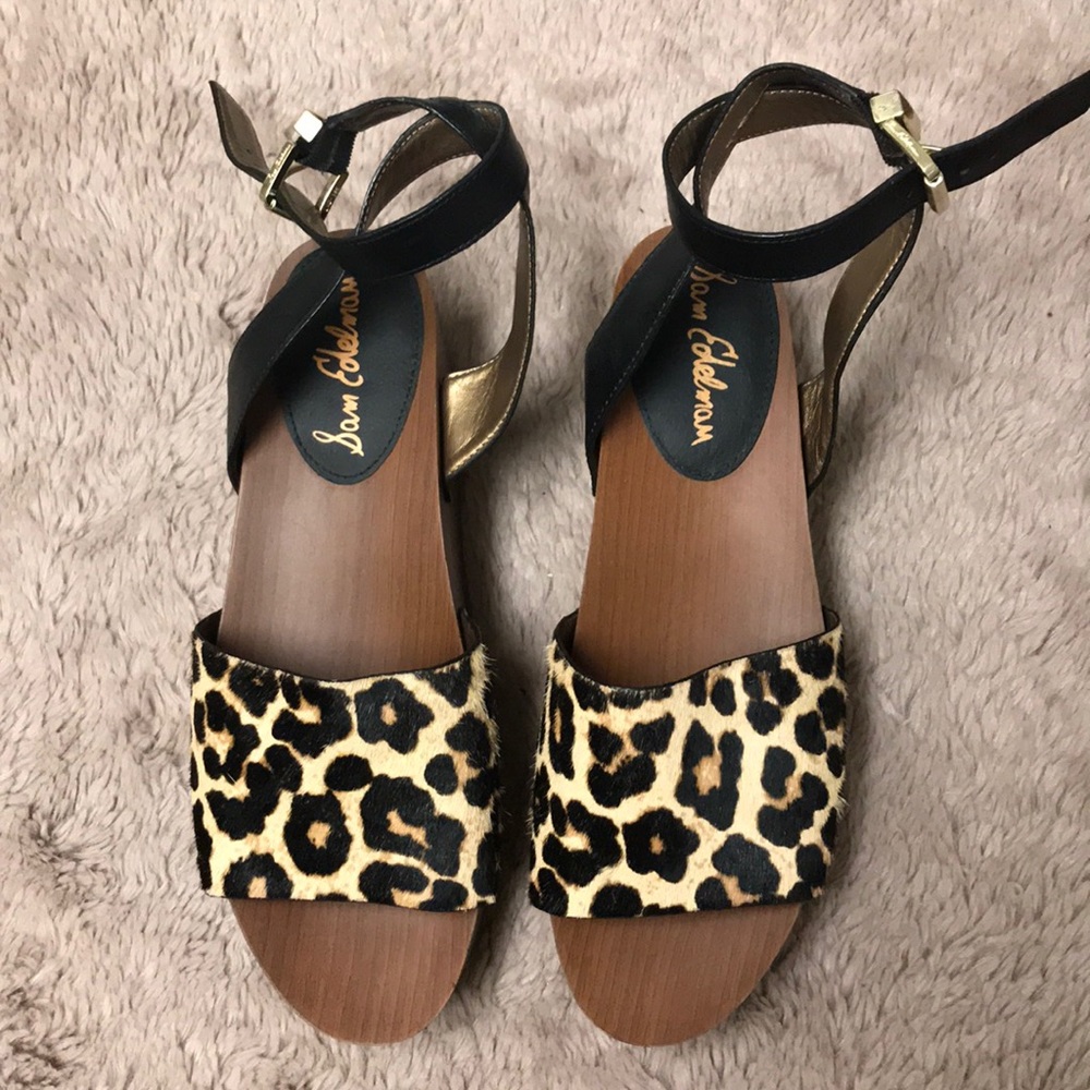 Sam Edelman Leopard Print Platform Sandals
